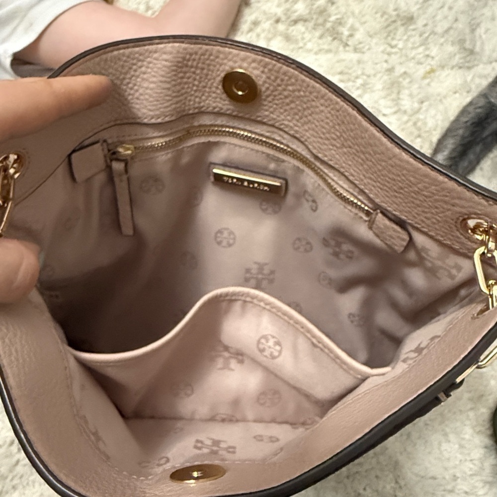 Tory Burch Pink Leather Ella Chain Tote - Picture 9 of 12